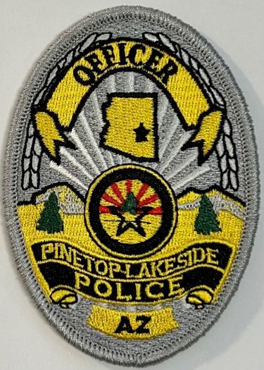PINETOP-LAKESIDE POLICE OFFICER BADGE PATCH - SEW ON.